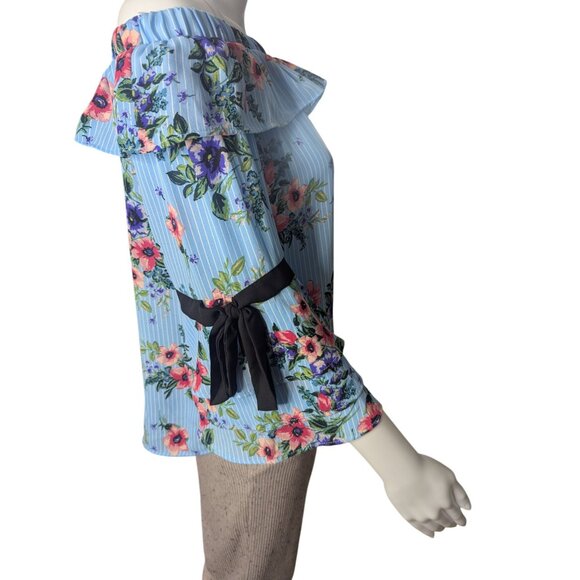 NWT Charming Charlie Top Womens Sz S Ruffle Trim Coquette Romantic Date Night - Picture 3 of 10